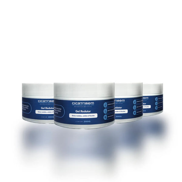 Gel Redutor Corporal – Auxilia no Tratamento da Celulite e Flacidez | 200g - 4 Unidades