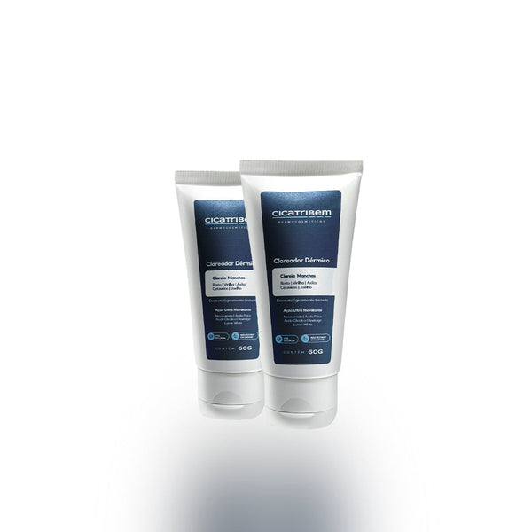 Creme Clareador Dérmico – Auxilia no Clareamento de Manchas Escuras | Rosto e Corpo - 2 Unidades